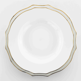 Servizio piatti con filo oro platino elga